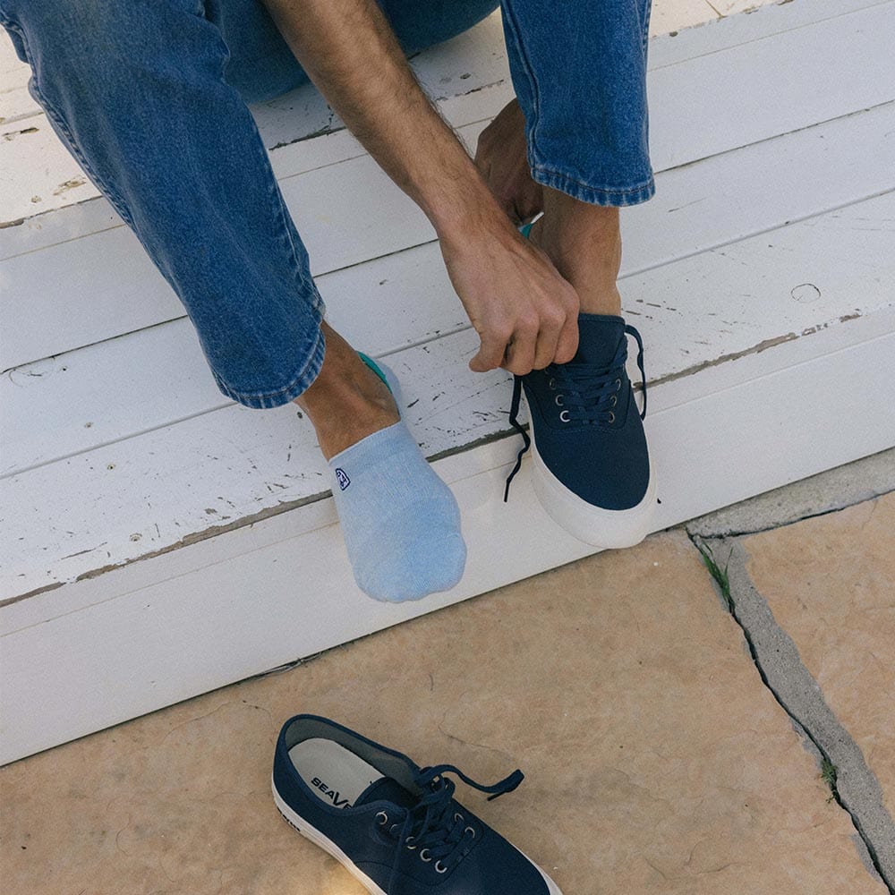 Unisex - Hideaways No-Show Sock - Light Blue - Image 4