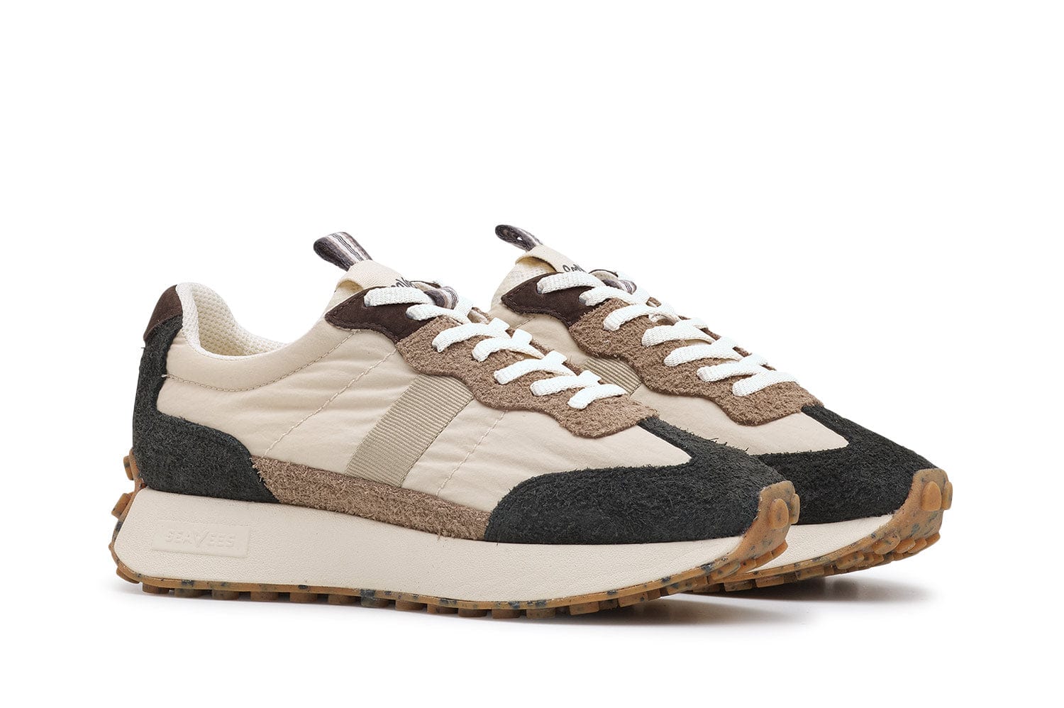 Womens - Acorn Trainer - Black and Tan - Image 3